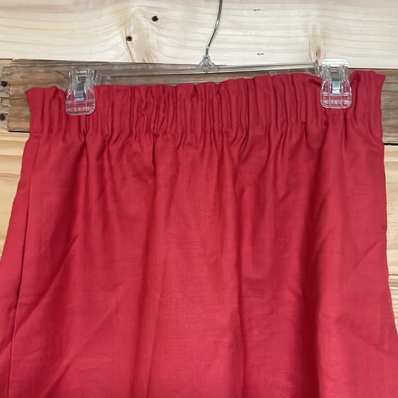 J. Crew size 4 Red Wool Elastic Waist Band with Pockets Mini Skirt - Picture 4 of 8